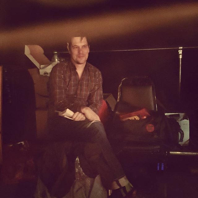 @omahrahu watches the first tech run. I'm not allowed to post pictures of the show yet but looks like he's enjoying 😍😍😍